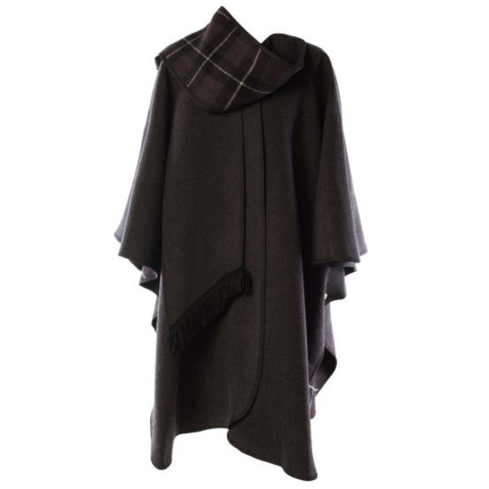 Double sided reversible London scarf cape